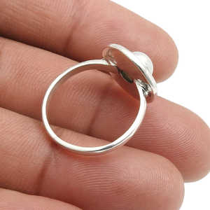 Anillos de boda de plata de ley 925 a precio de mayorista con piedra preciosa de citrino natural de forma redonda, anillo bohemio para mujeres y hombres. - Product Image 4