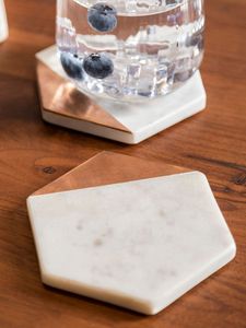 Hot Selling Design Marble Coaster Stone Coaster Wood Marble Coaster Stone and Coaster Tea Place Mats At <b>low</b> factory Price - Product Image 5
