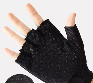 Gants en cuir véritable, gants tactiques mi-doigts, pour la randonnée en montagne, la chasse, protection, logo personnalisé, couleur au choix - Product Image 6