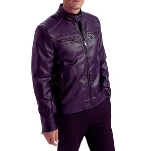Factory Direct Sale Trendy Men <b>Leather</b> <b>Winter</b> <b>Jacket</b> With Smooth Texture And Reinforced Stitching Designed For Long Lasting Use - Product Image 5