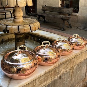 Casserole en cuivre et argent de qualité supérieure avec couvercle, grande marmite profonde pour la cuisson et le service des aliments, utilisation en cuisine, restaurant, hôtel, durable - Product Image 4