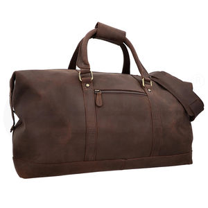 Bolsa de lona de cuero para viajes diarios, equipaje de mano, bolsa de lona de cuero genuino, elegante para uso en viajes, bolsa de lona de cuero. - Product Image 5