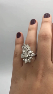 Bague en diamant de laboratoire 6,00 carats, taille poire, plaqué or moderne, style hip-hop, bijou de mariage éternité, cadeau pour femme - Product Image 2