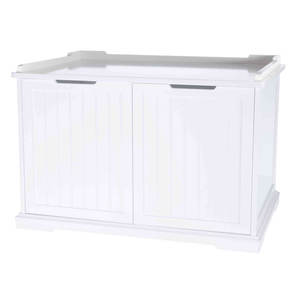 White XL <b>Cat</b> House Bathroom <b>Cabinet</b> 75 51 53 cm Product Category for <b>Cat</b> <b>Litter</b> Box Accessories - Product Image 1