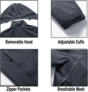 Lightweight Mens 100 Percent Polyester <b>Jacket</b> Water Resistant Durable Casual Outerwear - Product Image 4