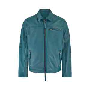 Vestes en cuir véritable pour hommes de bonne qualité à prix abordable, col fin enduit, couleur personnalisée, vestes écologiques - Product Image 1