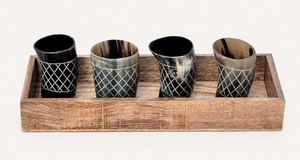 Jarra Vikinga de Cuerno de Búfalo de Alta Calidad, Ecológica y Pulida, con Vaso de Chupito para Bodas y Restaurantes - Product Image 4