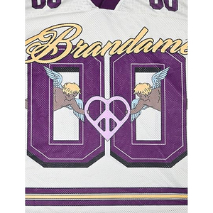 เสื้อฟุตบอลตาข่ายสไตล์เรโทรสำหรับผู้ชายและผู้หญิง คอวีทรงโอเวอร์ไซส์ พิมพ์ลายดิจิตอลแบบซับลิเมชั่น รับสั่งทำโลโก้ ชื่อ และหมายเลขจากโรงงาน - Product Image 3