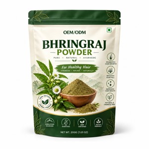Polvo de Bhringraj de Marca Privada 100% Puro y Natural, Polvo de Hoja de Bhringraj para el Cuidado Natural del Cabello y la Piel - Product Image 1
