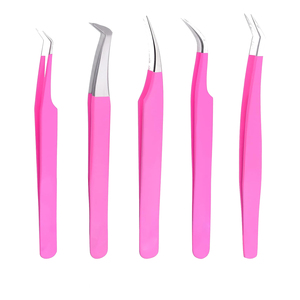 Meilleures pinces à épiler professionnelles pour extensions de cils, pointes en fibre pour une adhérence parfaite aux cils, ne glissent jamais même sur les cils de 0,03 mm, courbure à 75 degrés - Product Image 1