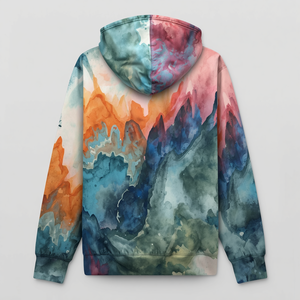 Sudadera con Capucha con Diseño de Paisaje de Valle, Sudadera de Felpa de Algodón con Estampado Natural, Personalización OEM ODM - Product Image 1