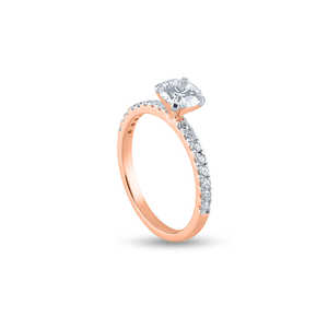 แหวนหมั้นเพชรปูทอง18K สไตล์คลาสสิก purerecarat เครื่องประดับหรูหราด้วยเพชรที่สง่างาม - Product Image 6