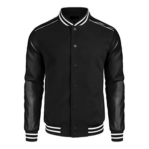 OEM ODM Custom Breathable Streetwear Letterman Varsity <b>Jacket</b> Men Fashion Casual Outerwear Button Up Baseball Varsity <b>Jacket</b> - Product Image 5