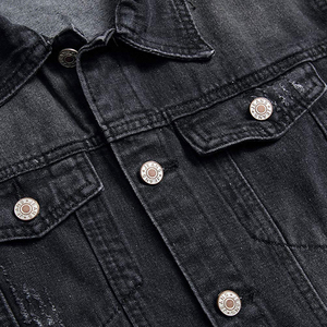 Meilleur prix, vente chaude : Vestes en jean pour hommes, design personnalisé, modèle uni, pour l'hiver, prix de gros. - Product Image 4