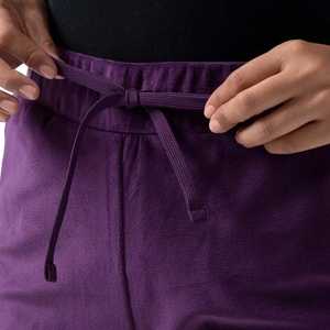 <b>Women's</b> Eco-Friendly Fleece Winter <b>Purple</b> Hooded <b>Tracksuit</b> Full Length Solid Color Breathable Polyester Casual Wear Side Pockets - Product Image 6