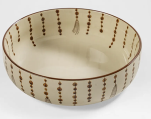 Bol décoratif en céramique bohème mat, motif perlé, pour service, dîner, fête, vaisselle de cuisine, décoration personnalisée - Product Image 3