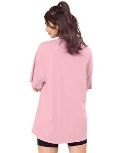 Camiseta de mujer con hombros caídos, estampada, de mezcla de algodón, suave, transpirable y ligera - Product Image 2