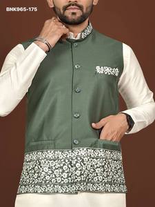 Premium Collection Festival Wear Amazing Color <b>Silk</b> with Embroidered Daaman work Koti & <b>Kurta</b>-Pant Set Worldwide Supplier Ethnic - Product Image 3