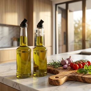 Olive <b>Oil</b> <b>Bottle</b> Marasca Shape PET Plastic 1000ml 1L Clear Silicone Valve Pour Spout for Kitchen Vietnam Factory OEM ODM - Product Image 5