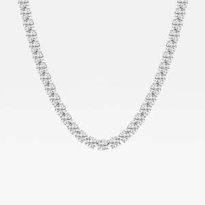 Collar de cadena tipo tenis con 59 quilates de diamantes redondos cultivados en laboratorio, collar brillante, joyería de cadena tipo tenis, regalo para mujer, collar de moda. - Product Image 3
