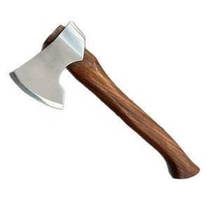 Strong Build Mini <b>Axe</b> With Premium Steel Head And Natural Wooden <b>Handle</b> For Outdoor Camping Hiking Gardening Wood Cutting - Product Image 3