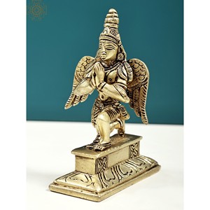 รูปปั้นครุฑทองเหลืองทำด้วยมือรูปปั้นขนาดเล็กขนาดเล็ก4นิ้วรูปปั้นนูน - Product Image 3