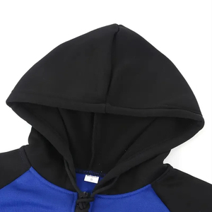 Ensemble de survêtement décontracté pour homme, colorblock, sweat-shirt à capuche zippé à manches raglan et pantalon de jogging en molleton, style athleisure - Product Image 3
