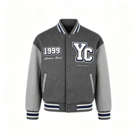 Veste de baseball surdimensionnée de haute qualité Layenne, logo personnalisé, veste de style streetwear pour hommes, veste de l'équipe scolaire
