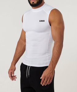 Wholesale custom <b>men</b> cotton <b>white</b> seamless fitness bodybuilding undershirt training string singlet gym tank tops <b>vest</b> for <b>men</b> - Product Image 2