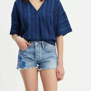 Nuevos shorts de mezclilla casuales de moda 2026 para mujer, shorts de pierna recta de cintura alta para mujer, venta al por mayor de ropa urbana de moda para mujer - Product Image 1