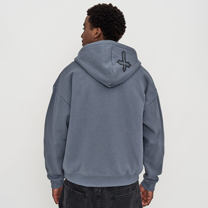 Sudaderas con Capucha y Cremallera de Estilo Gótico Personalizadas para Hombre, Precio Económico al por Mayor, Sudadera con Cremallera de Algodón de Primera Calidad - Product Image 2