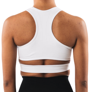 White Women's Comfortable Sports <b>Bra</b> Seamless Athletic <b>Bra</b> for Workout Training Running Yoga Fitness Gym Wear - Product Image 5