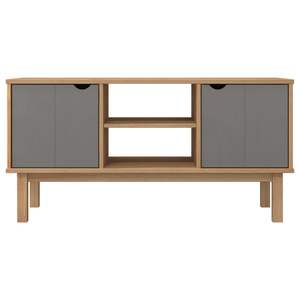 Meuble TV en bois d'ingénierie en pin massif, marron et gris - Supports TV - Product Image 3