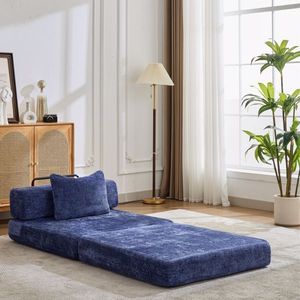 <b>Single</b> Seater Boneless Modular Sectional <b>Sofa</b> Convertible Floor <b>Bed</b> Fixed Shape Frame No Assembly Required Compression Couch - Product Image 2