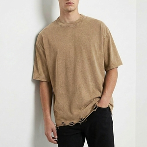 Washed Oversized Embossed Anti-Pilling Eco-Friendly Premium Cotton Boxy Fit Streetwear Daily Wear T-<b>Shirt</b> - Product Image 4