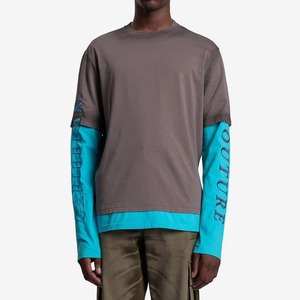 Camisetas de Manga Larga de Doble Capa para Hombre, 100% Algodón, Transpirables, Ecológicas, Estilo Vintage Lavado, Hip Hop Urbano - Product Image 1