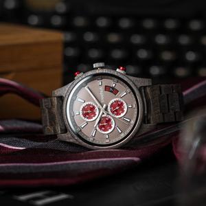 Montre en bois artisanale tendance, design Art Déco personnalisé, style antique, montre-bracelet de luxe pour homme de Faizacraft - Product Image 4