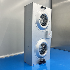 พัดลมคู่รุ่นใหม่ FFU ชุดกรองอากาศขนาดใหญ่ 1600 ลบ.ม./ชม. ป้องกันการรั่วไหล เสียงเบา พร้อมแผ่นกรอง HEPA สแตนเลสสตีล ระดับ Class100-10000 - Product Image 2
