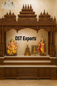 Mandir Swaminarayan Hecho a Mano en Madera de Teca Sólida, Templo Hindú de Lujo para el Hogar, Gabinete para Pooja, Venta Directa de Fábrica en EE. UU. - Product Image 6