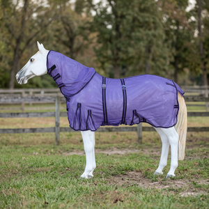 Manta Antimoscas de Lujo para Caballos, Impermeable, de Tela de Algodón 600D, con Malla Transpirable, Protección Contra Moscas para Todas las Estaciones, para Equitación y Entrenamiento - Product Image 6