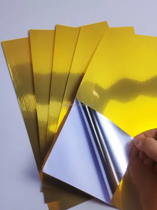 Tear & Chống Xước Có Thể In Pet Bàn Chải Vàng/Bạc Vinyl Dính Kim Loại Vàng Sticker Giấy Cho Huy Chương/Giấy Chứng Nhận - Product Image 2