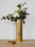 Portavelas Pequeño, Elegante, de Latón, Hecho a Mano, Ecológico, Duradero, para Decoración del Hogar, Navidad