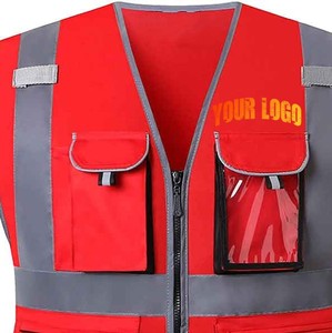 เสื้อกั๊กสะท้อนแสงสำหรับผู้ชาย ANSI Class 2 คุณภาพสูง ระบายอากาศได้ดี ไฟ LED กระพริบ ดีไซน์ทันสมัย ชุดทำงาน รับผลิตแบบ OEM - Product Image 3