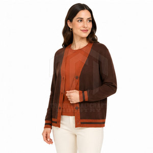 Ensembles coordonnés pour femmes de haute qualité, un ensemble uni, décontracté, élégant, confortable, 100% coton/laine, respirant, hiver, fabrication en usine - Product Image 2