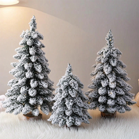 Décorations de Noël, petit sapin en PVC floqué, style nordique, décoration de bureau intérieure, lumière décorative