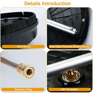 Idropulitrice ad Alta Pressione da 15 Pollici 4000PSI con Spazzola a Disco per Pulizia Efficiente delle Superfici - Product Image 2