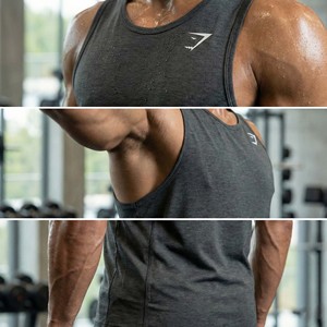 FIFOSPORTS Camiseta de Gimnasio Personalizada con Logotipo para Hombre, 100% Algodón Ecológico de Secado Rápido, Camiseta Deportiva para Entrenamiento Muscular, Venta al Por Mayor, OEM - Product Image 5