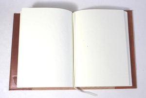 Genuine Brown Leather Handmade Recycled Cotton Paper <b>Journal</b> Front Embossed Design With Printed Logo Goat For <b>Writing</b> - Product Image 4