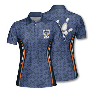 OEM Custom Sublimated <b>Bowling</b> Polo Jersey Quick Dry Breathable Team Sports <b>Bowling</b> Polo Shirts - Product Image 4