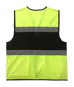 Chaleco de Seguridad de Alta Visibilidad Unisex, Chaqueta de Trabajo de Poliéster con Franjas Reflectantes y Bolsillos, Colocación de Logotipo - Product Image 4